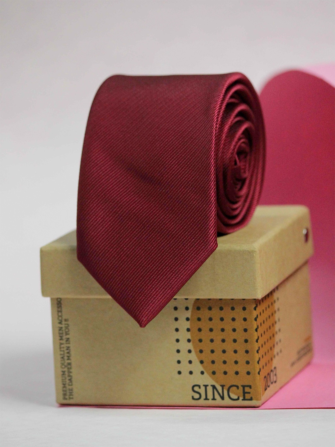 

Tossido Men Maroon Solid Broad Tie