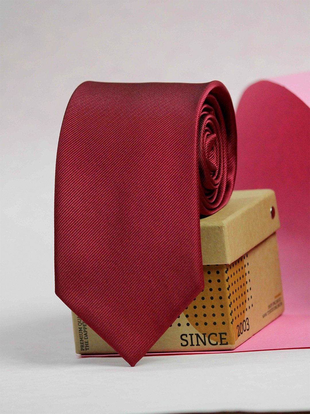 

Tossido Men Maroon Solid Broad Tie