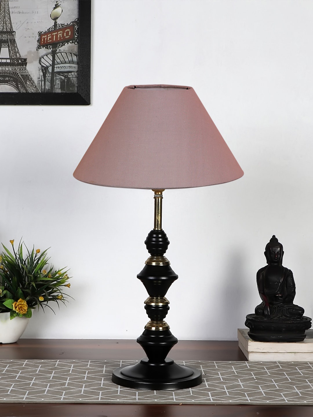 

Devansh Grey Textured Table Lamps With Iron Base