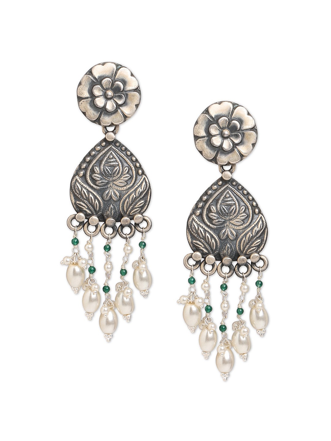 

ahilya Sterling Silver Contemporary Drop Earrings
