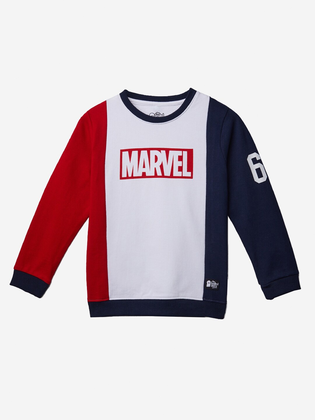

The Souled Store Boys White & Red Typography Printed Pure Cotton Sweatshirt