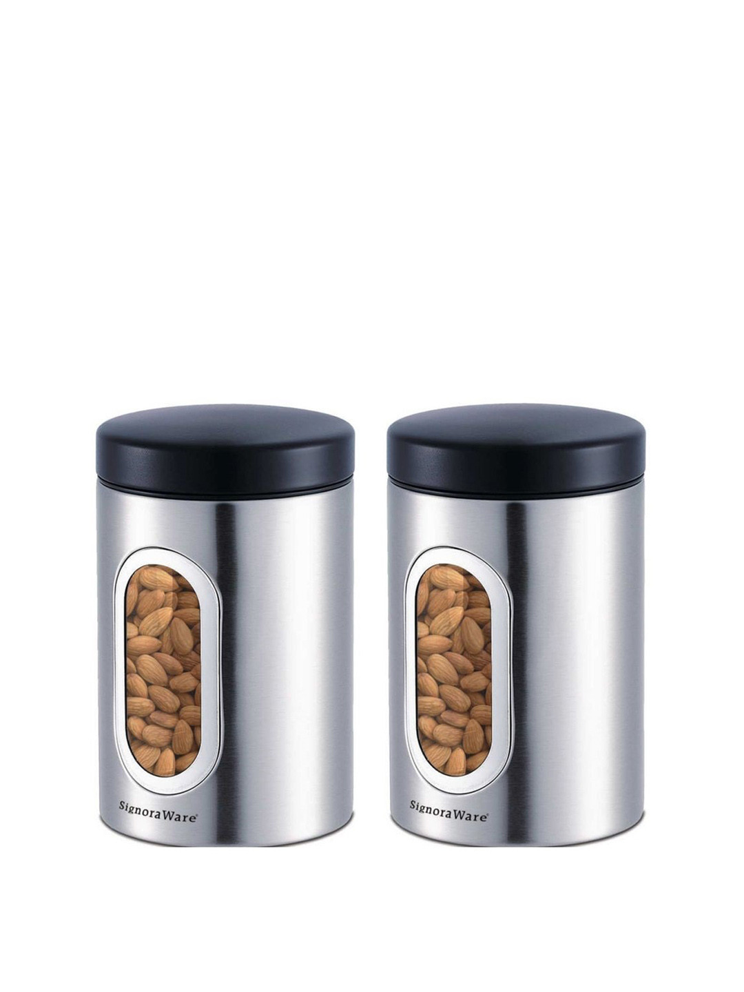 

SignoraWare Silver Set Of 2 Solid Food Container 950 ml