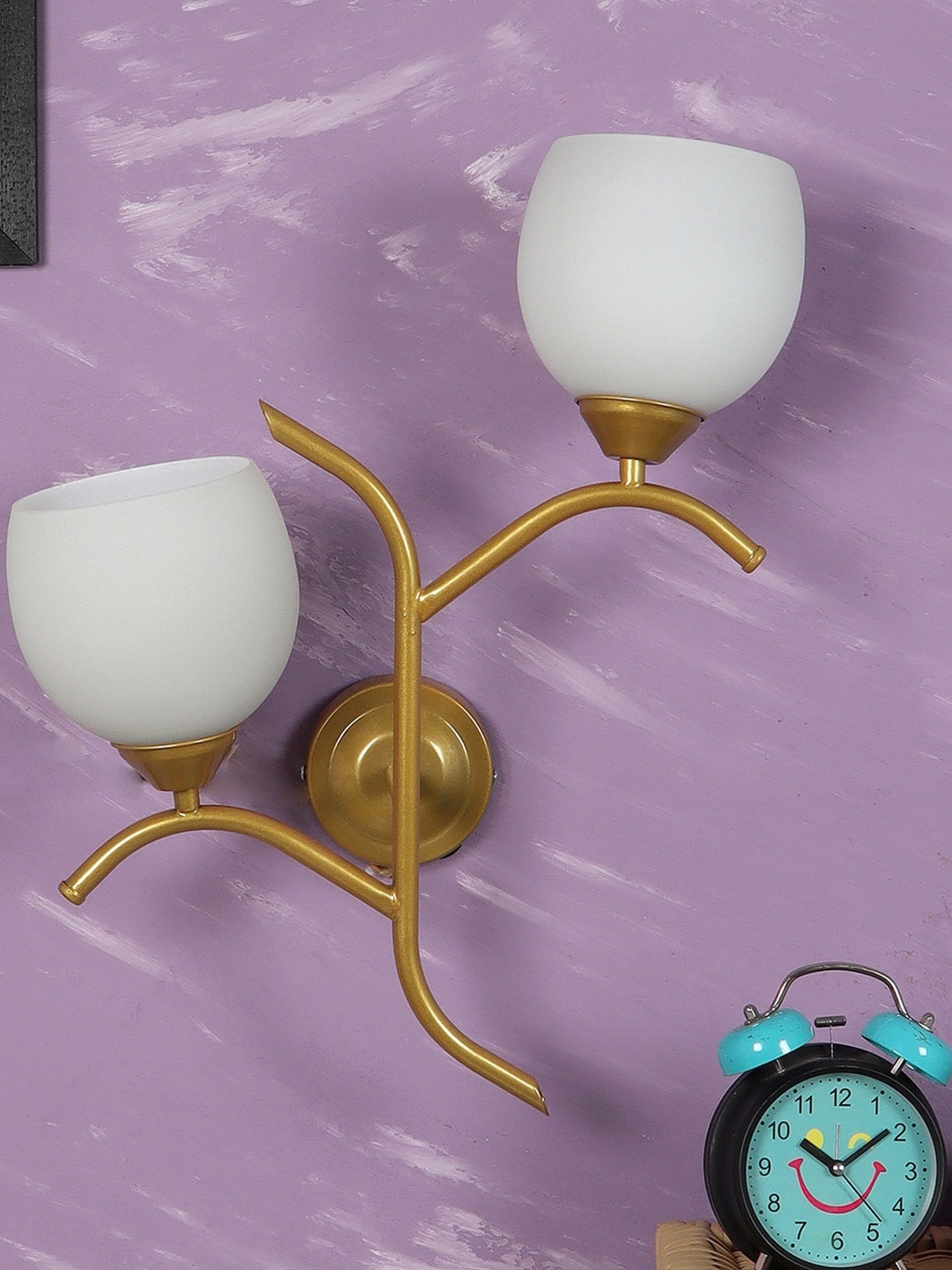 

MFD HOME FURNISHING Gold-Toned Solid Wall Lamps