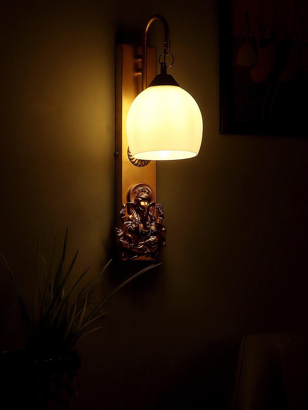 

MFD HOME FURNISHING Gold-Toned Solid Wall Lamps
