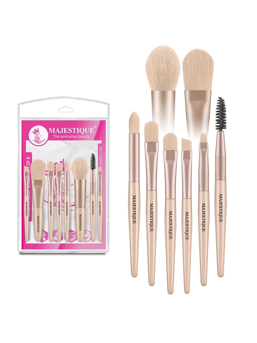 

MAJESTIQUE Makeup Brush Set - 8 Pcs, Orange