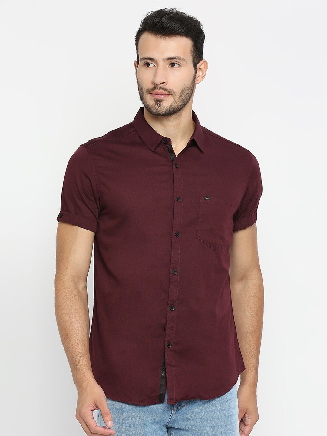 

SPYKAR Men Red Classic Slim Fit Casual Shirt