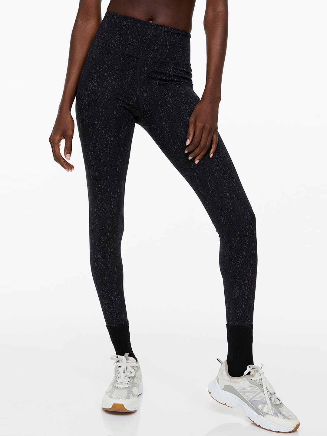 

H&M Women Reflective Running Tights, Black