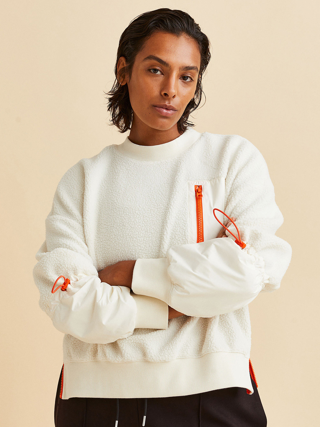 

H&M Woman H&M+ Teddy sports sweatshirt, Multi