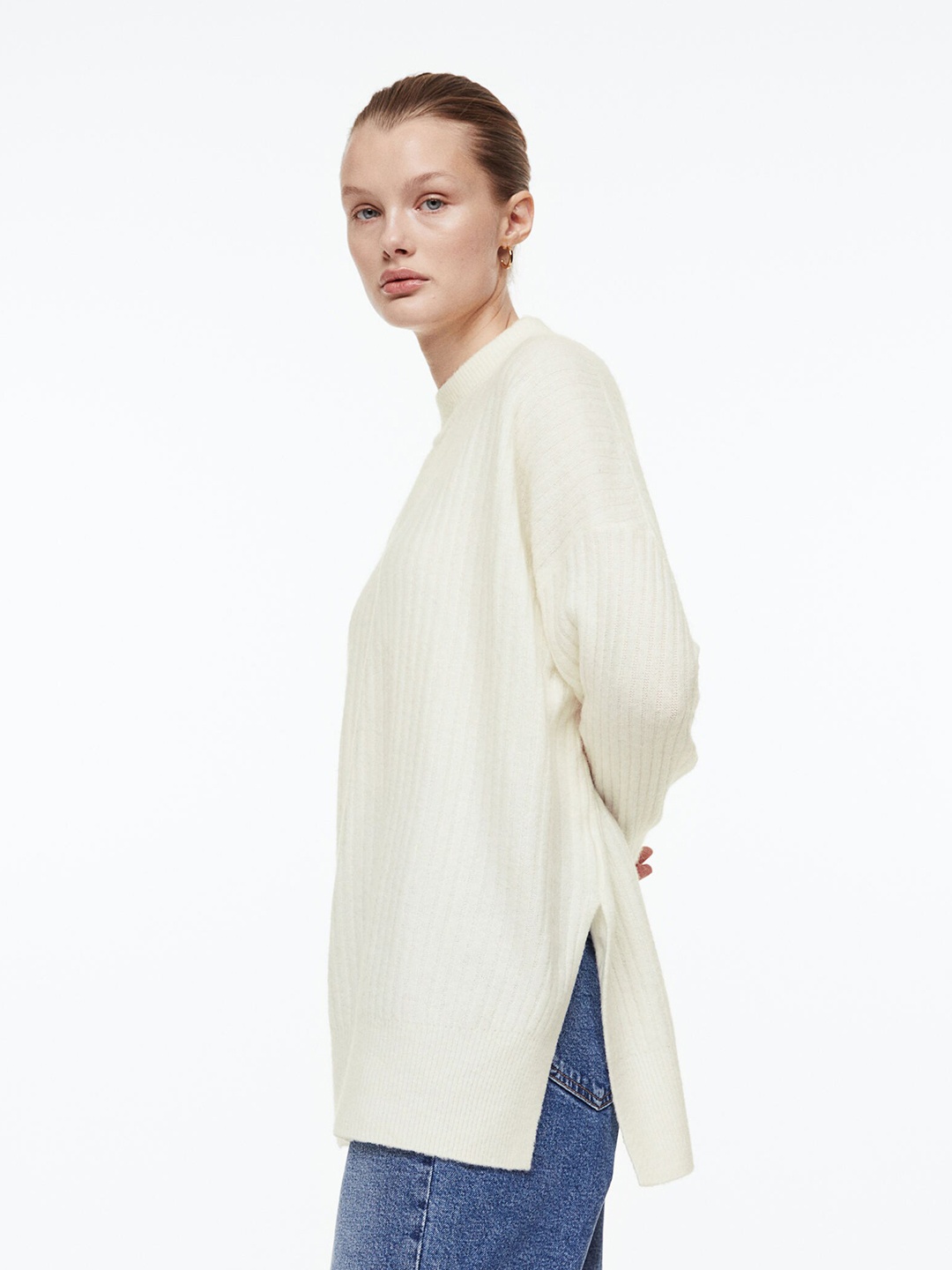 

H&M Women Solid Pullover Sweater, White