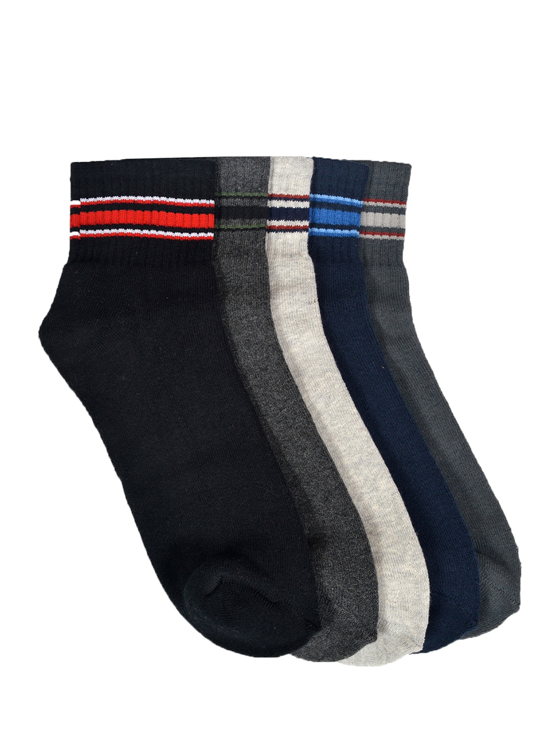 

MARC Men Pack of 5 Ankle-Length Socks, Multi