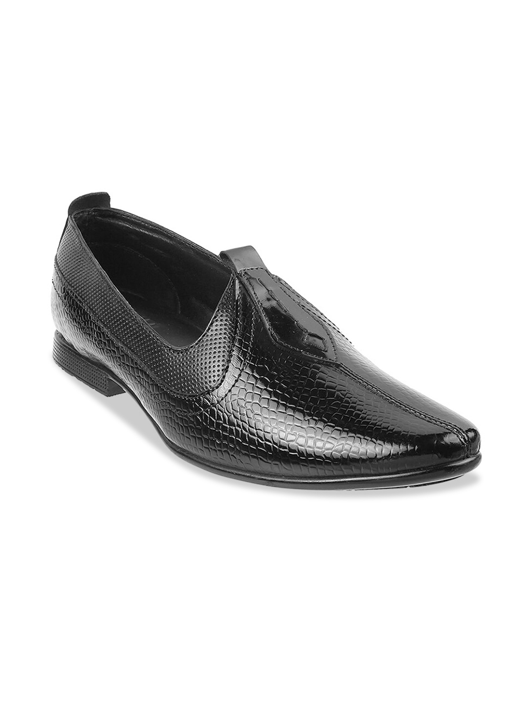 

Mochi Men Black Leather Shoe-Style Sandals