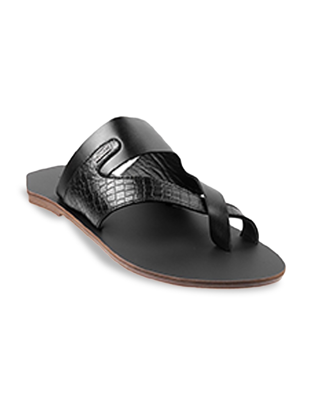 

Mochi Men Textured Leather Comfort Sandals, Black