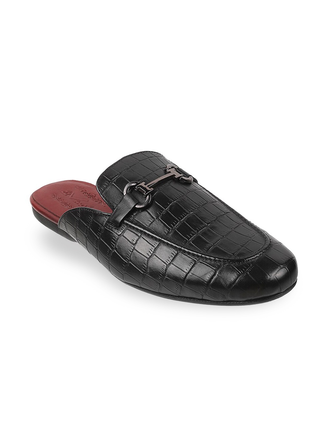 

DAVINCHI Men Black & Brown Leather Comfort Sandals