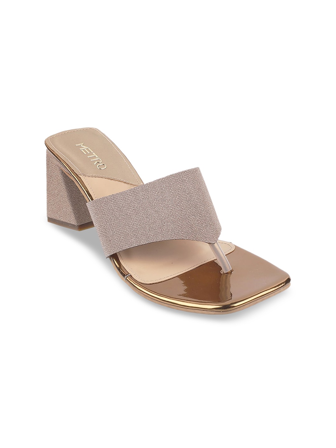 

Metro Women Gold-Toned Block Heels