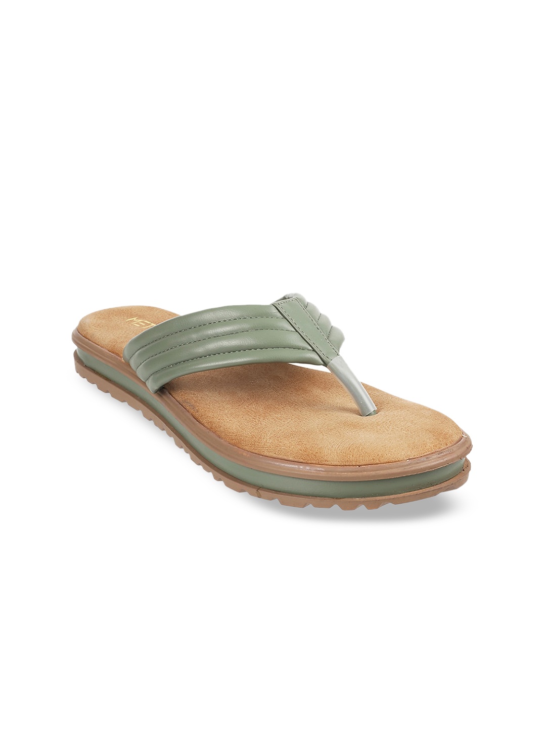 

Metro Women Green Open Toe Flats