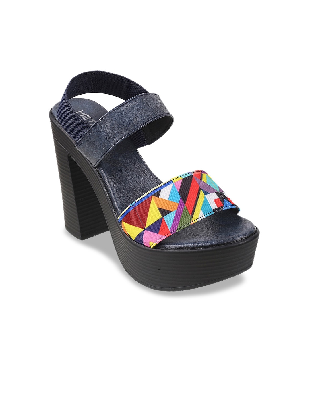 

Metro Multicoloured Colourblocked Block Heels, Multi
