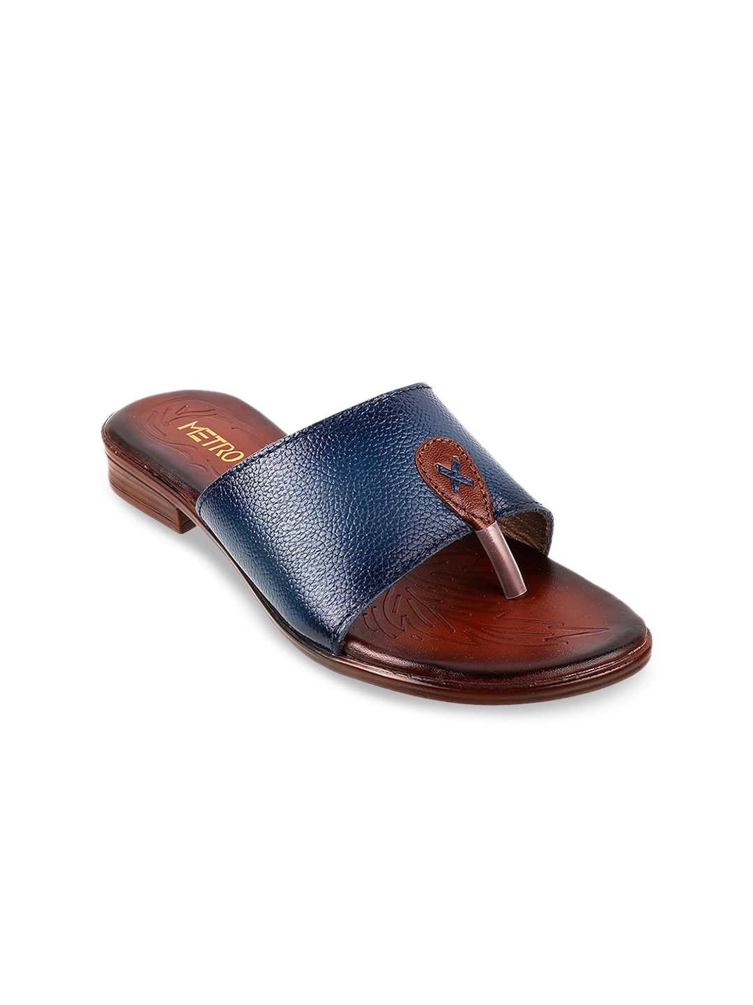 

Metro Women Blue Colourblocked Open Toe Flats