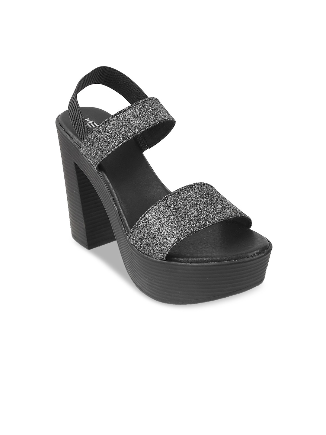 

Metro Black Party Block Sandals