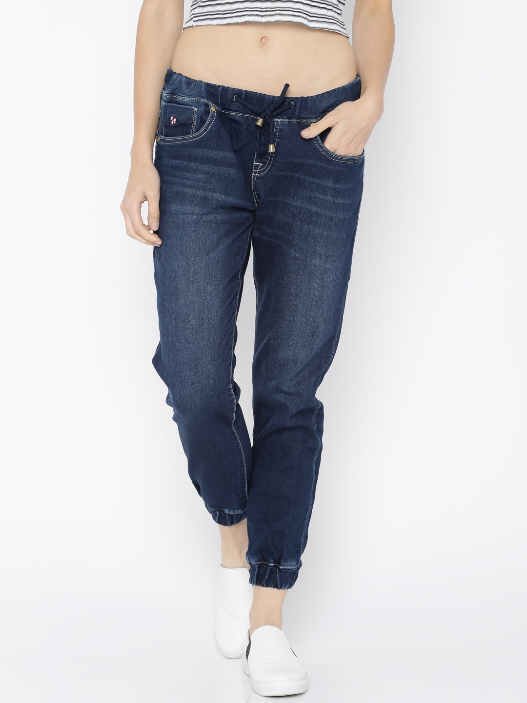 

U.S. Polo Assn. Women Blue Regular Fit Mid-Rise Clean Look Stretchable Jeans