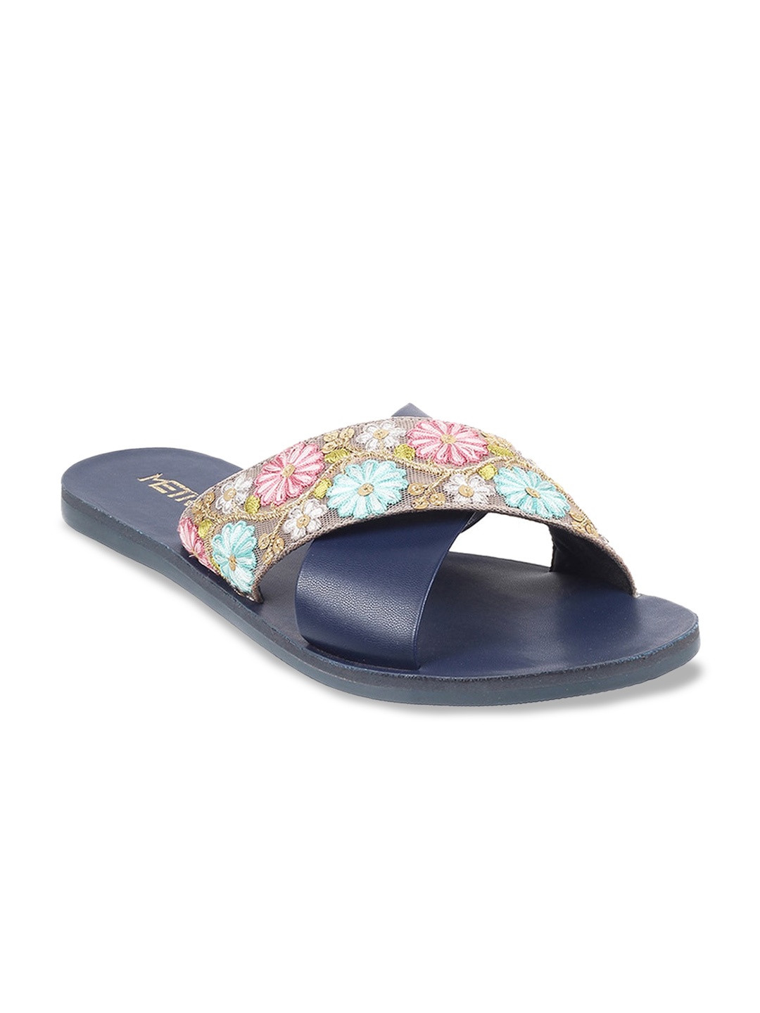 

Metro Women Blue Open Toe Flats