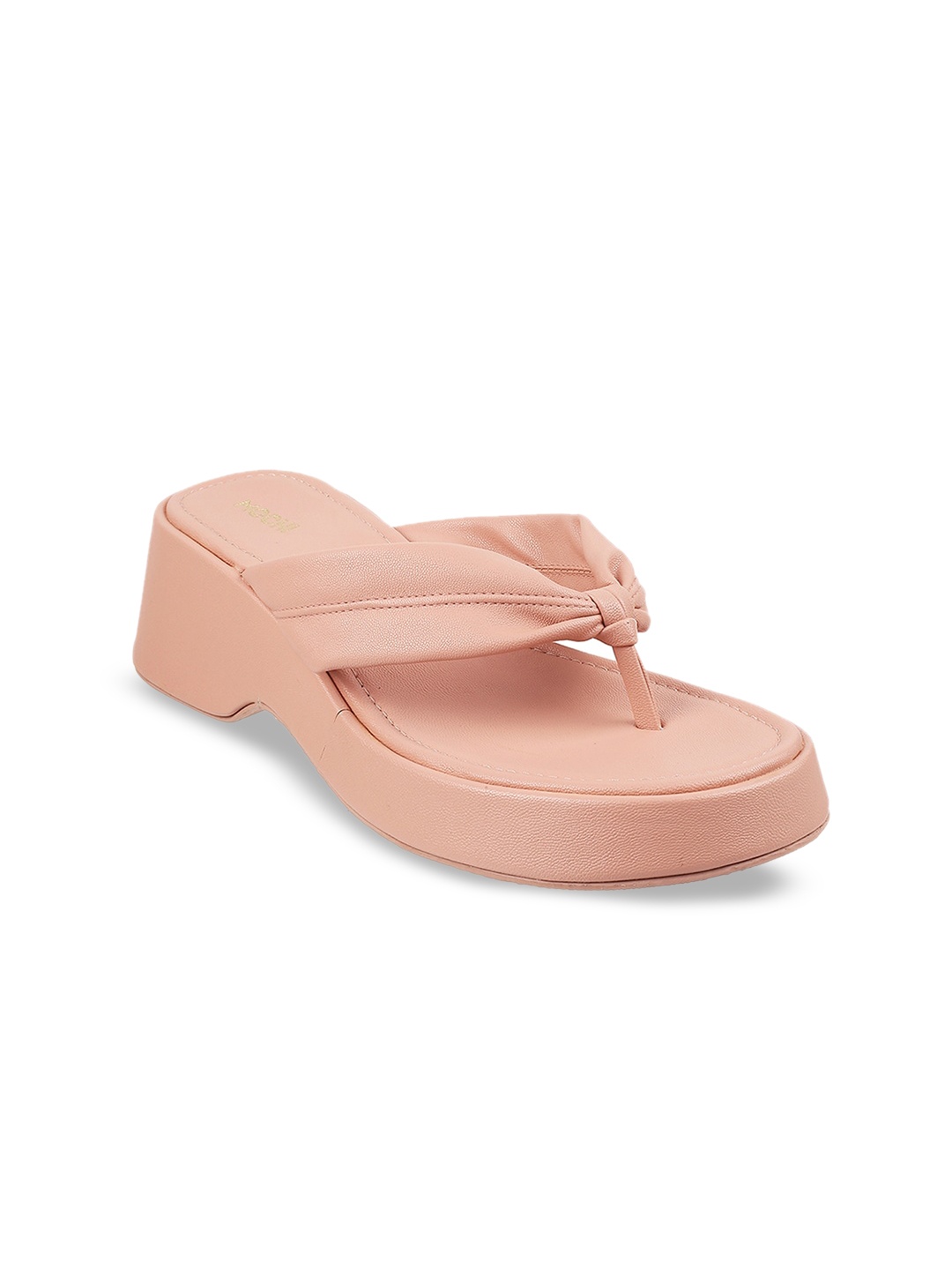 

Mochi Women Peach-Coloured Wedge Heels