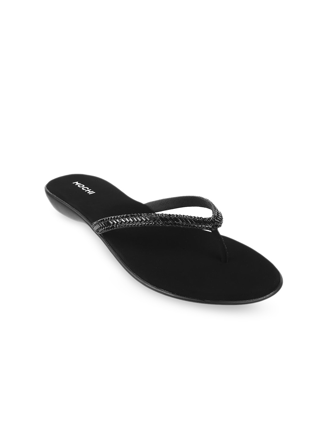 

Mochi Women Black T-Strap Flats