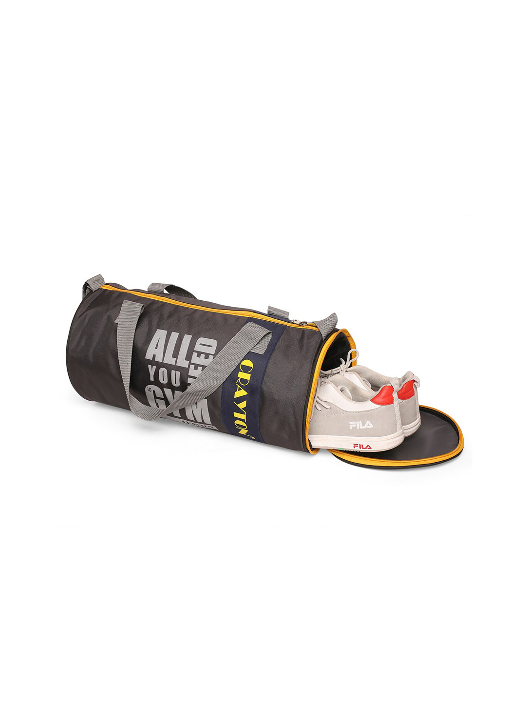 

CRAYTON Grey Printed Gym Duffel Bag