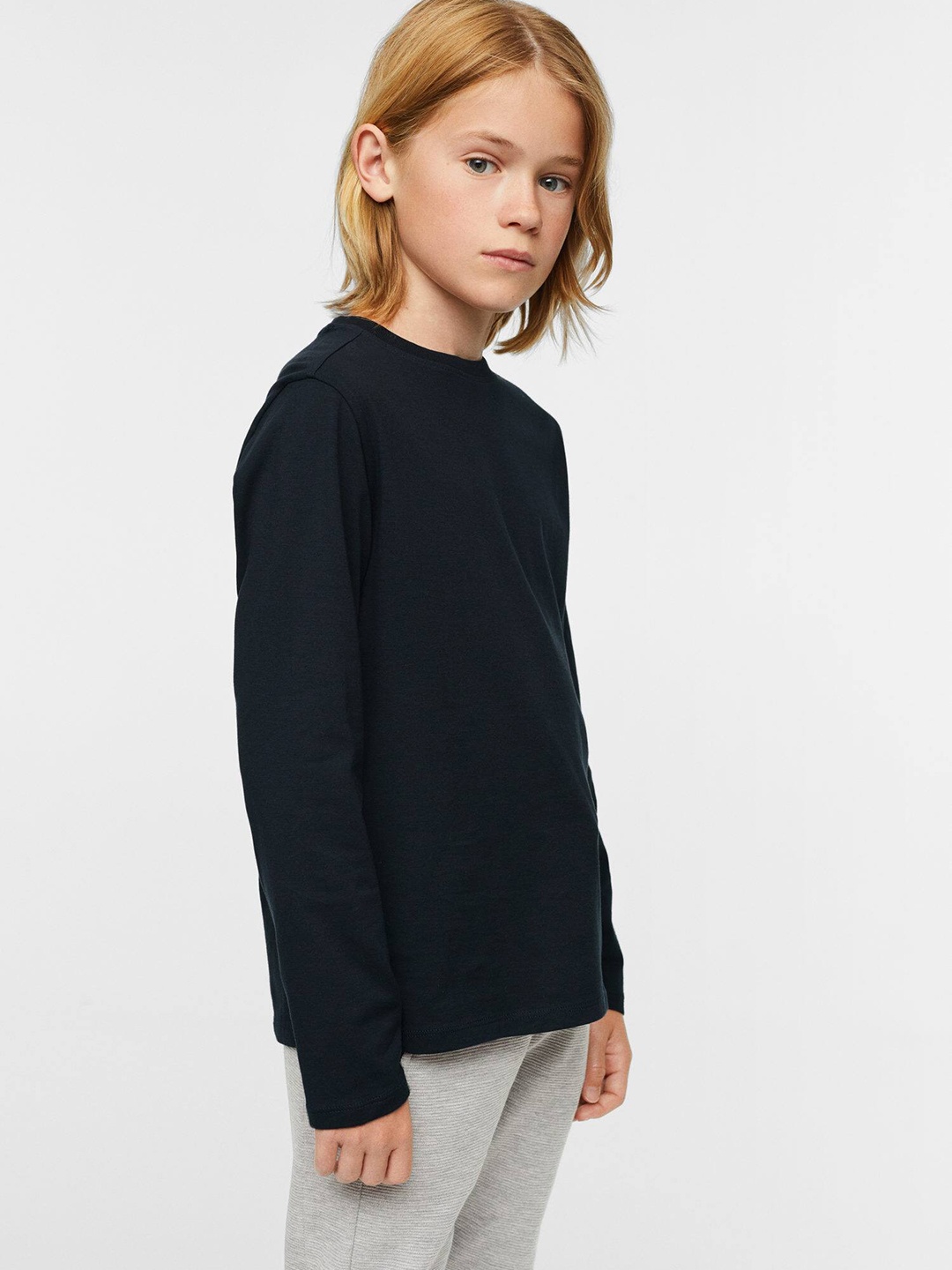 

Mango Kids Boys Pure Cotton Sustainable T-shirt, Navy blue