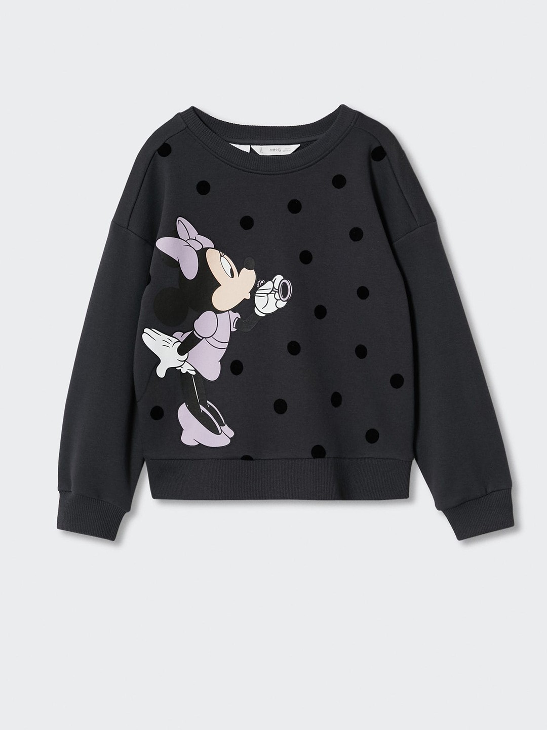 

Mango Kids Girls Minnie Mouse Printed Sustainable Sweatshirt, Grey