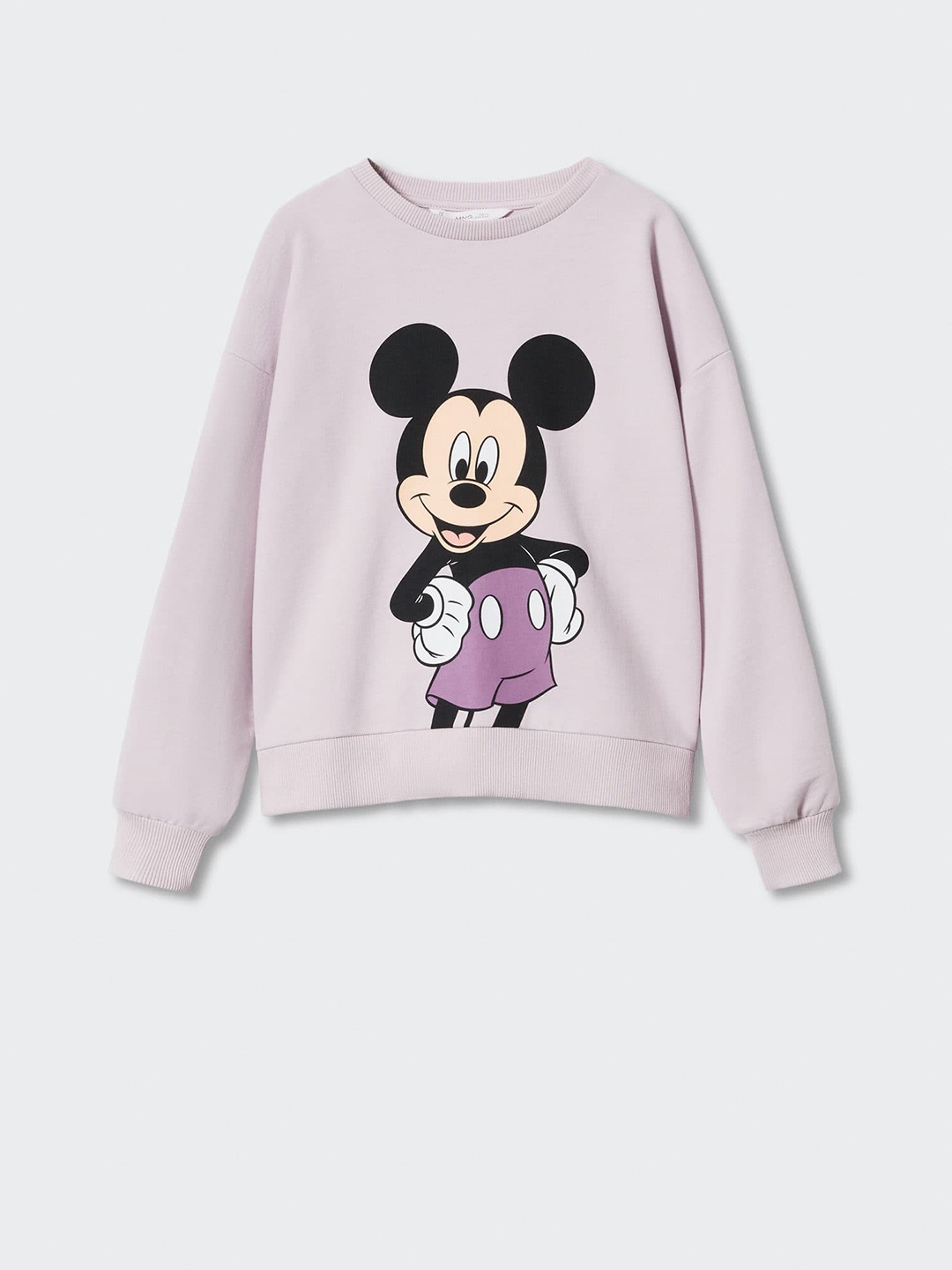 

Mango Kids Girls Mickey Mouse Printed Sustainable Sweatshirt, Lavender