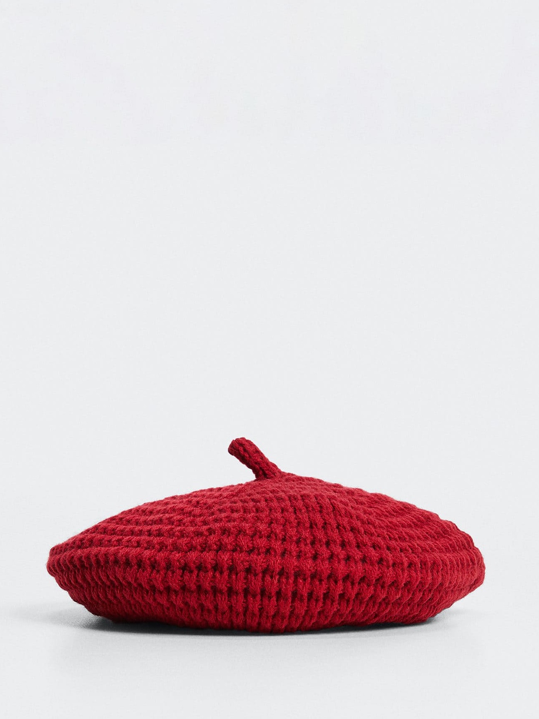 

MANGO Women Open Knit Beret Hat, Red