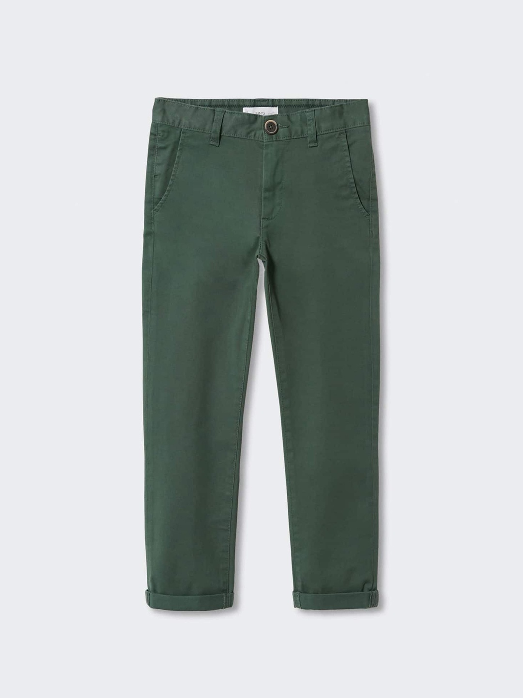 

Mango Kids Boys Sustainable Chinos Trousers, Green