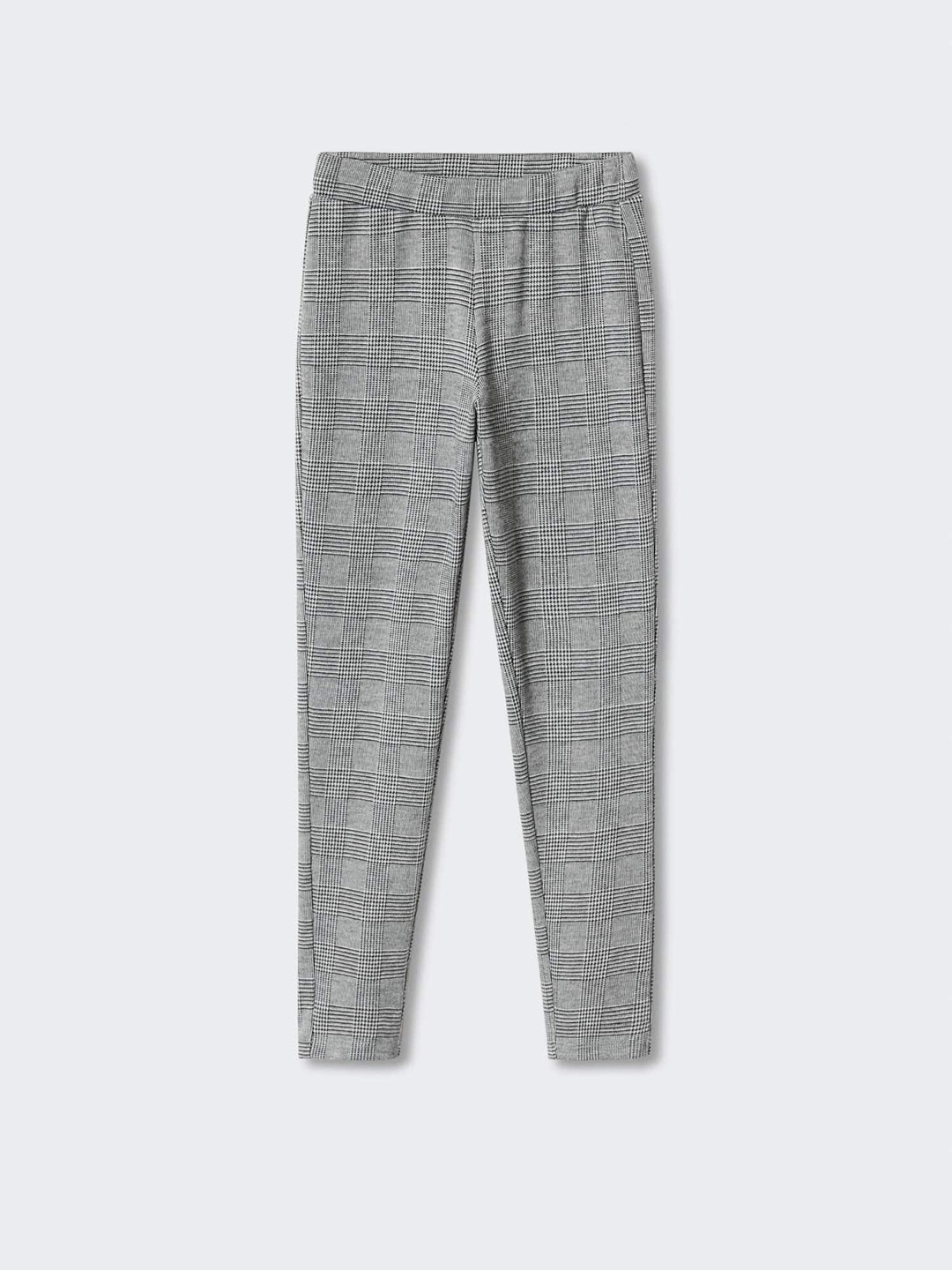 

Mango Kids Girls Checked Leggings, Grey