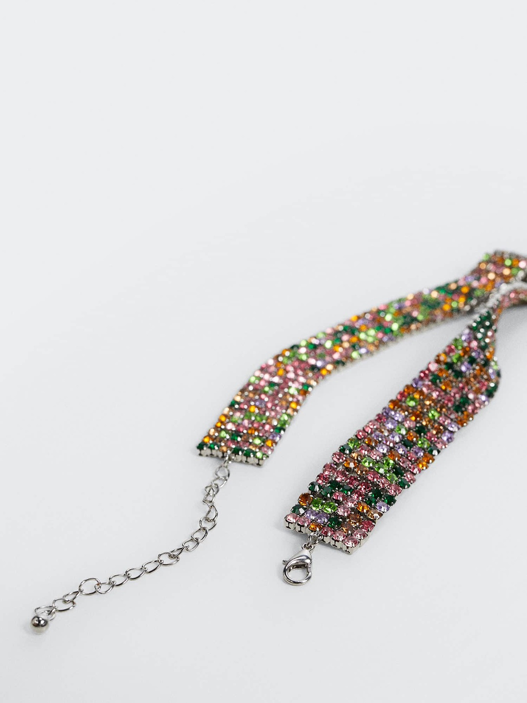 

MANGO Women Multicoloured Stone Studded Choker Necklace, Multi