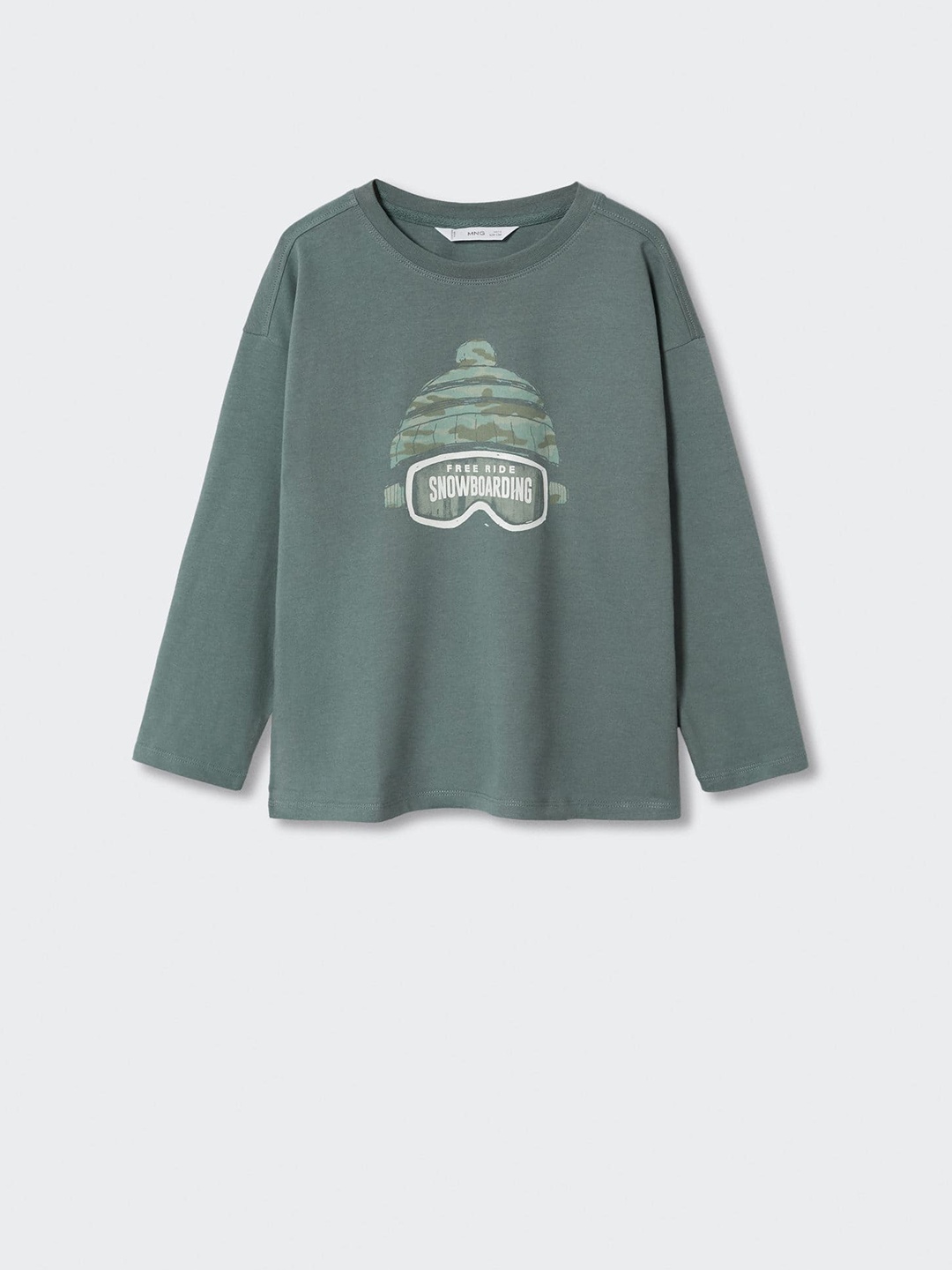 

Mango Kids Boys Pure Cotton Sustainable Graphic Print T-shirt, Green