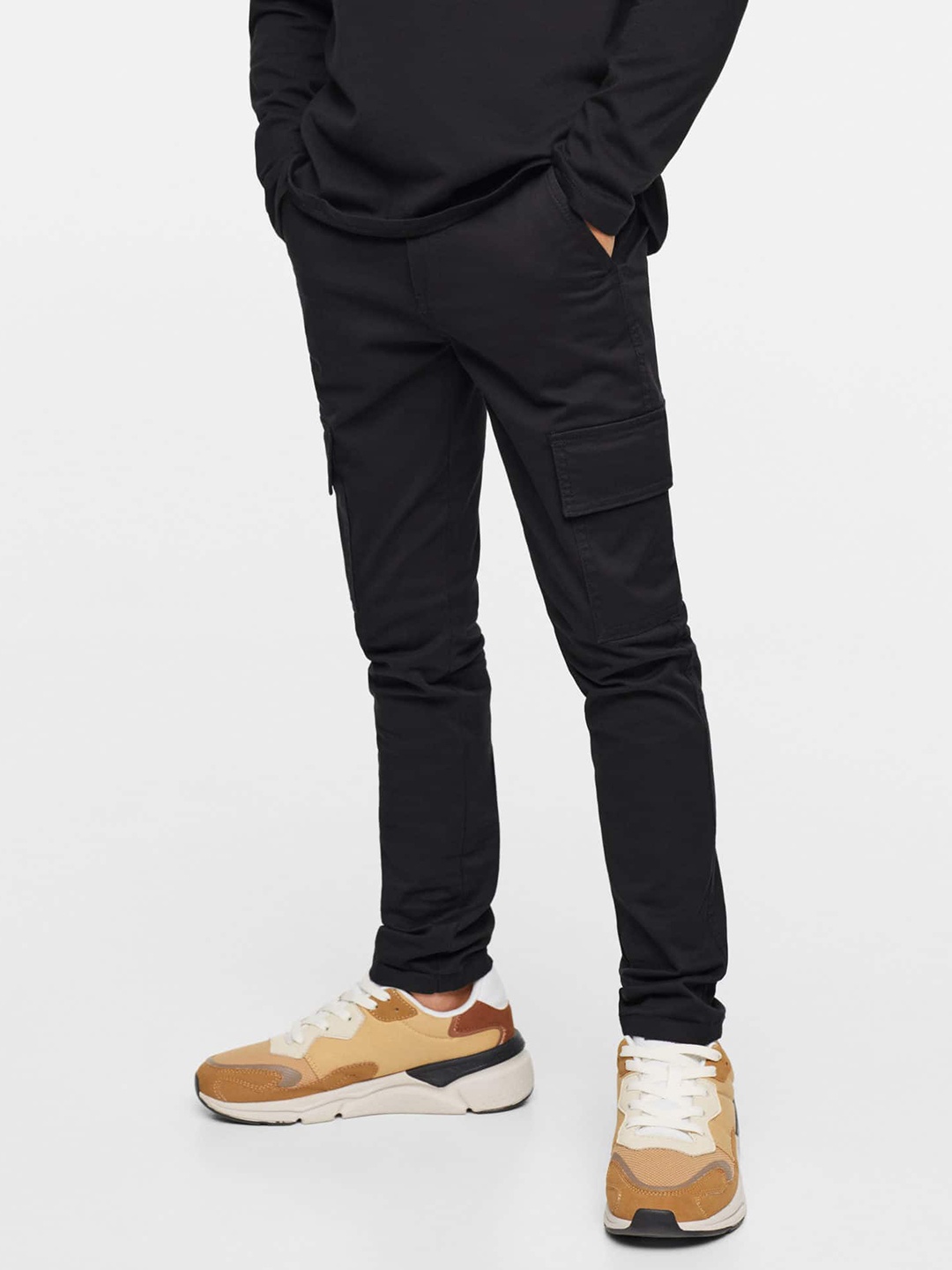 

Mango Kids Boys Sustainable Chinos Trousers, Black