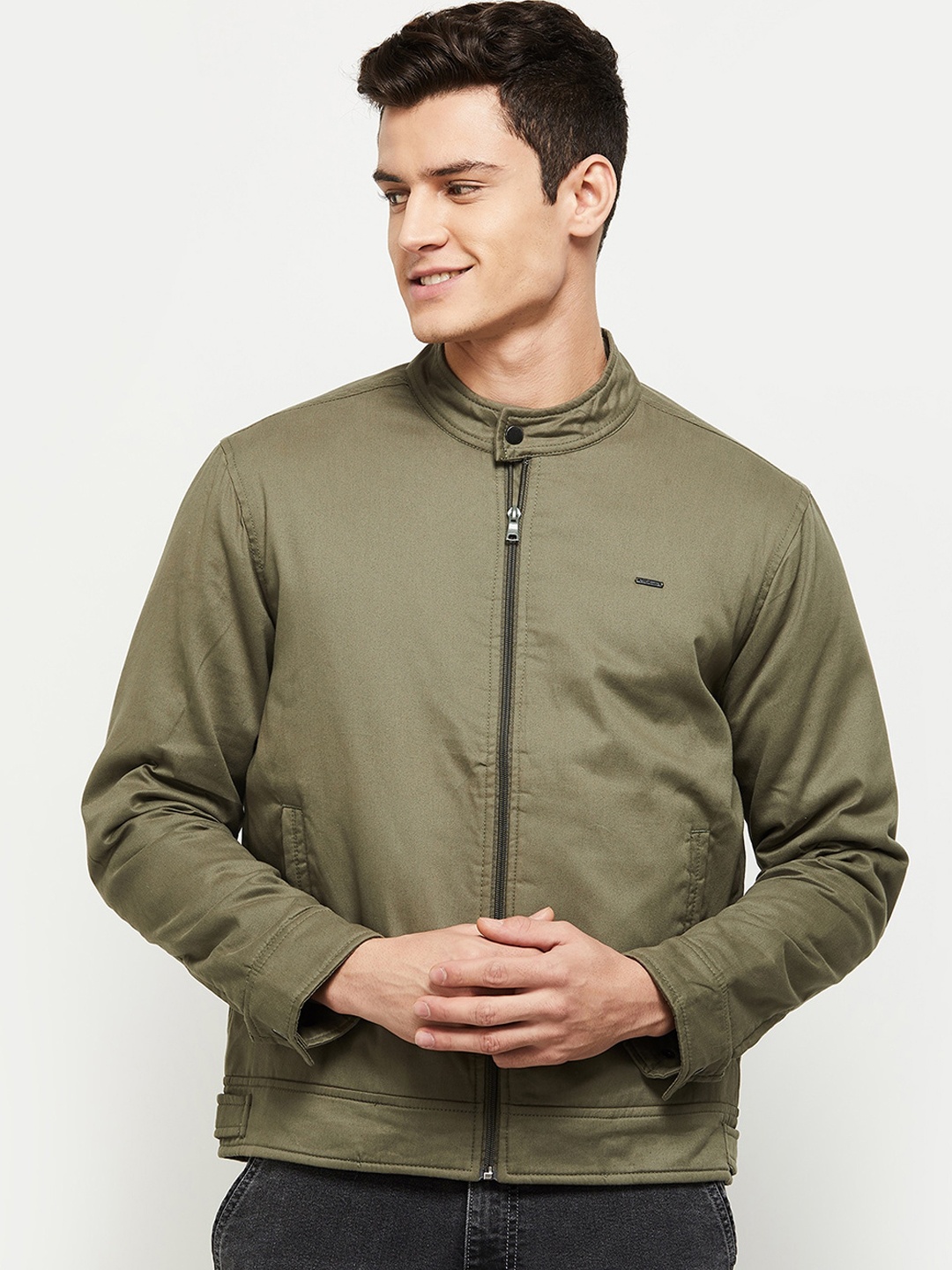 

max Men Olive Green Tailored Jacket