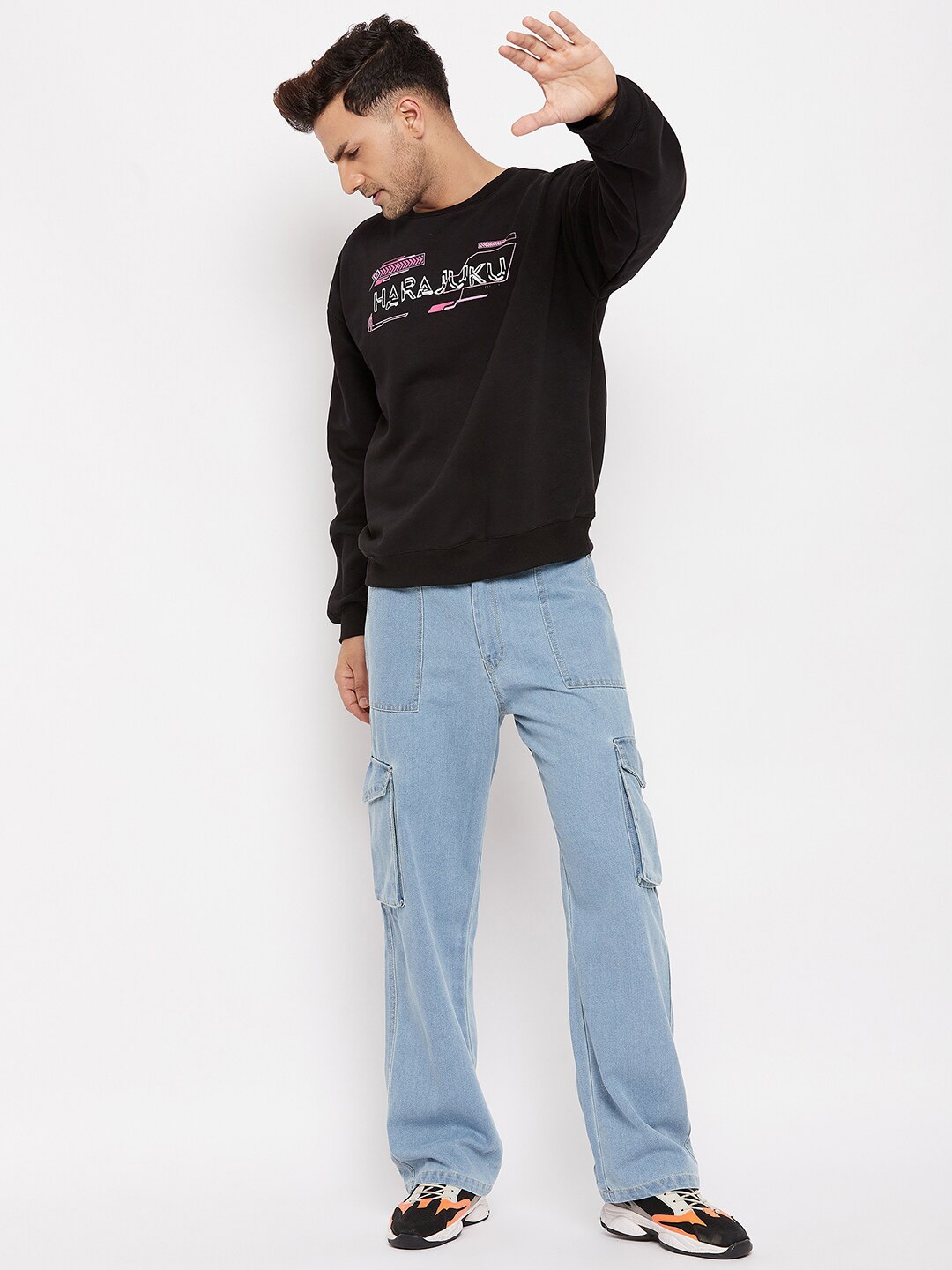 

FUGAZEE Men Black Printed Sweatshirt