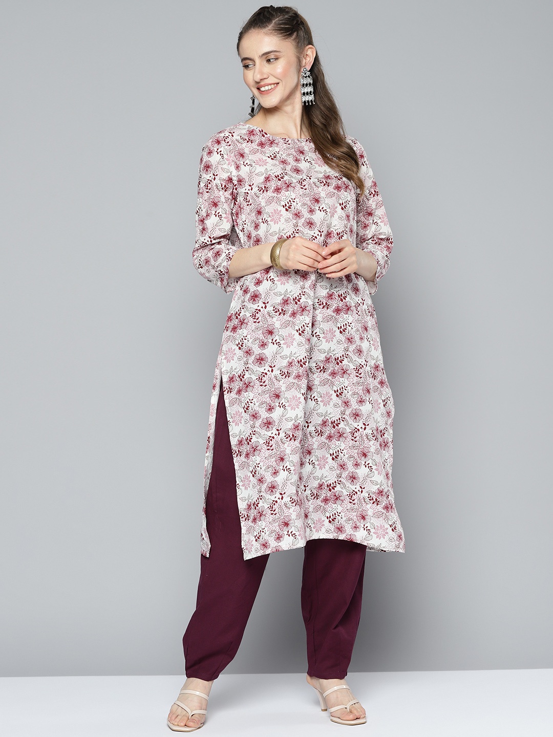 

HERE&NOW Women Floral Printed Kurta, Multi