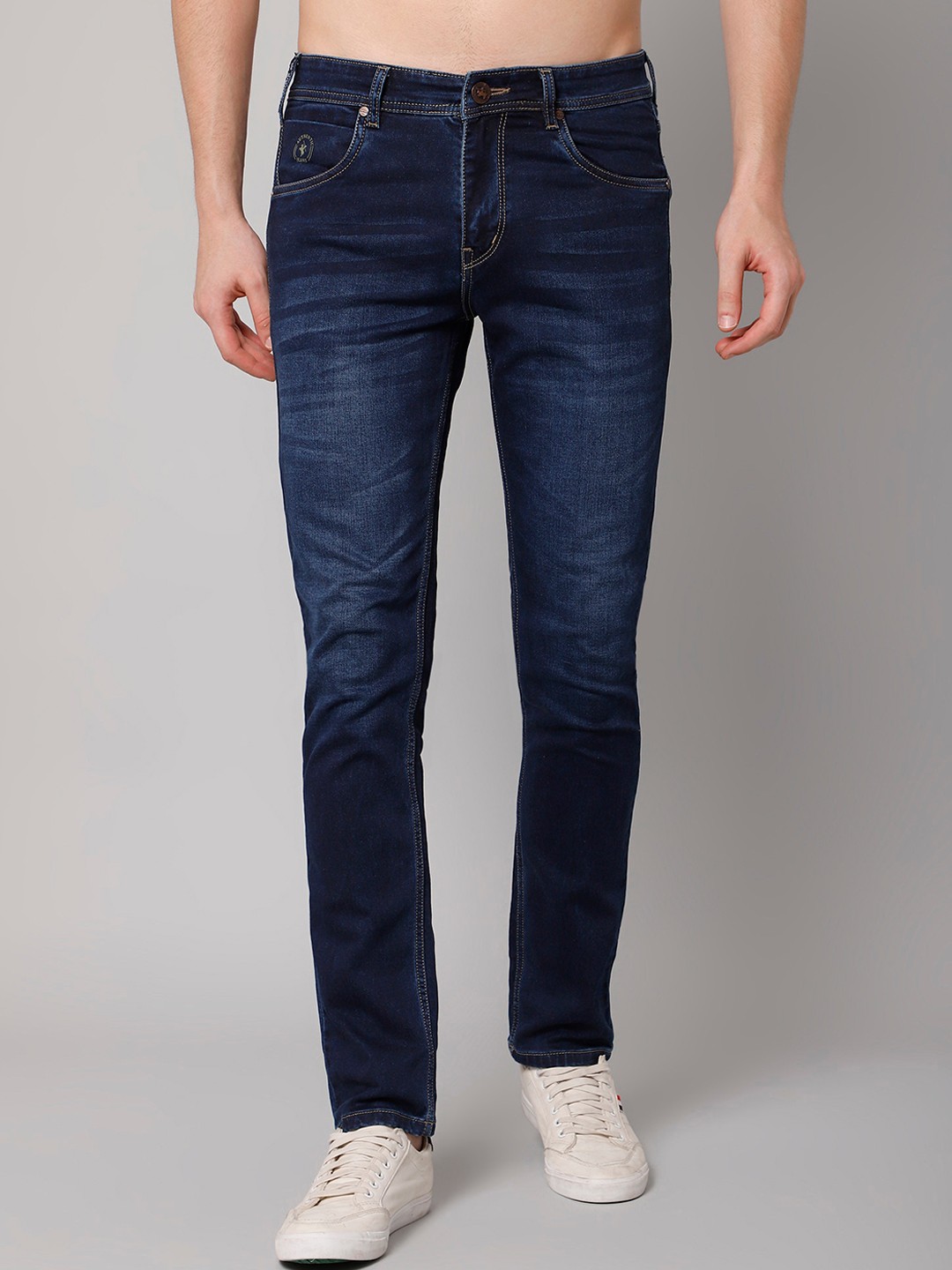 

Cantabil Men Light Fade Jeans, Blue