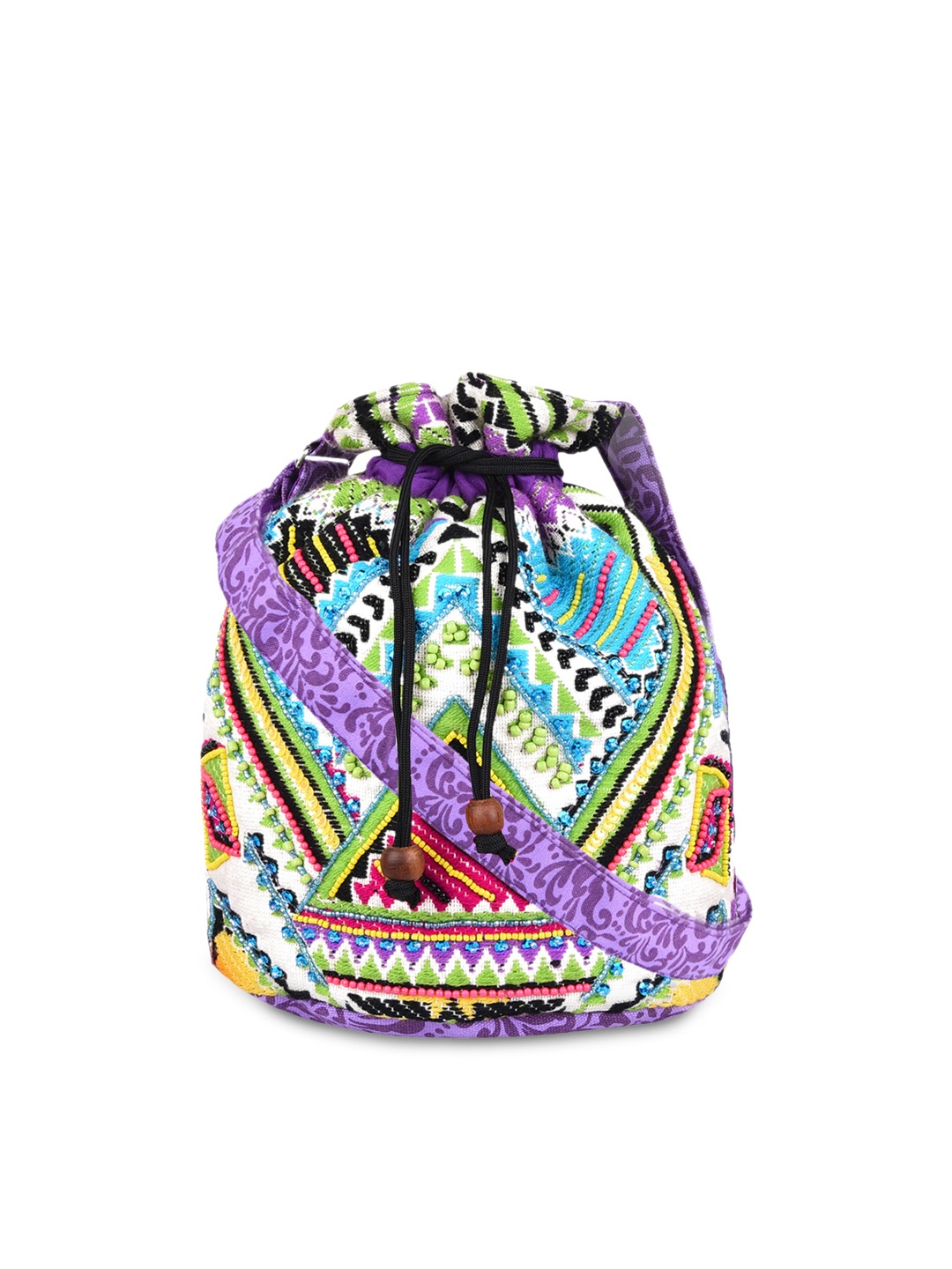 

Anekaant Multicoloured Embellished Sling Bag, Multi