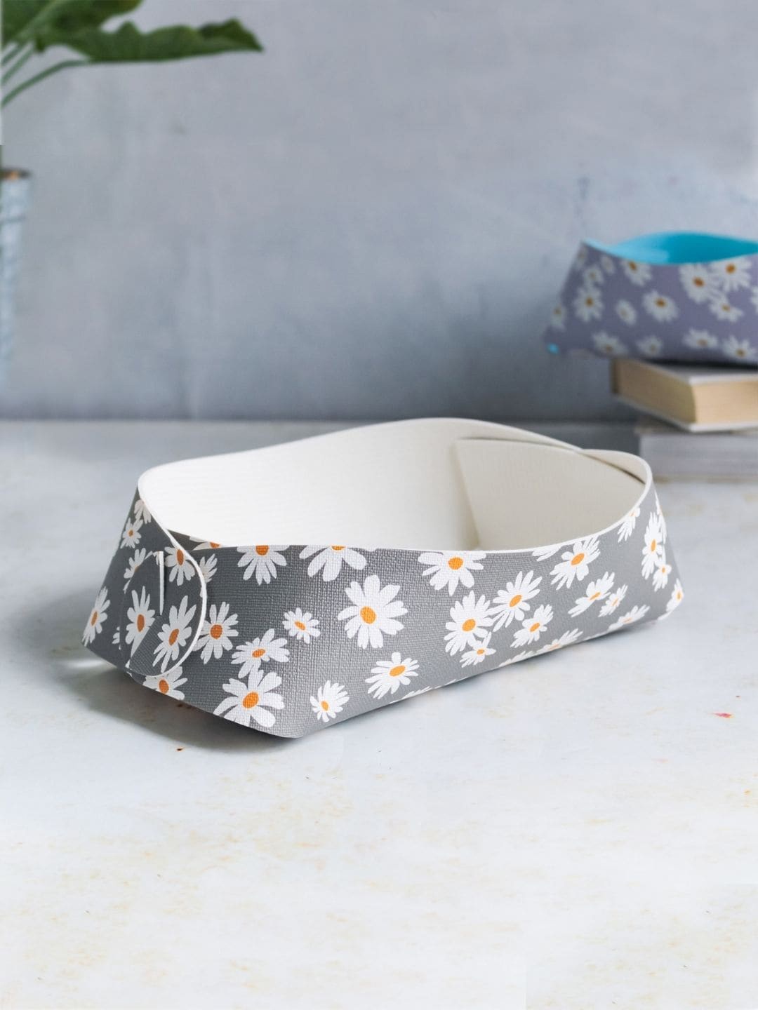 

Nestasia Grey & White Floral Printed Storage Organisers
