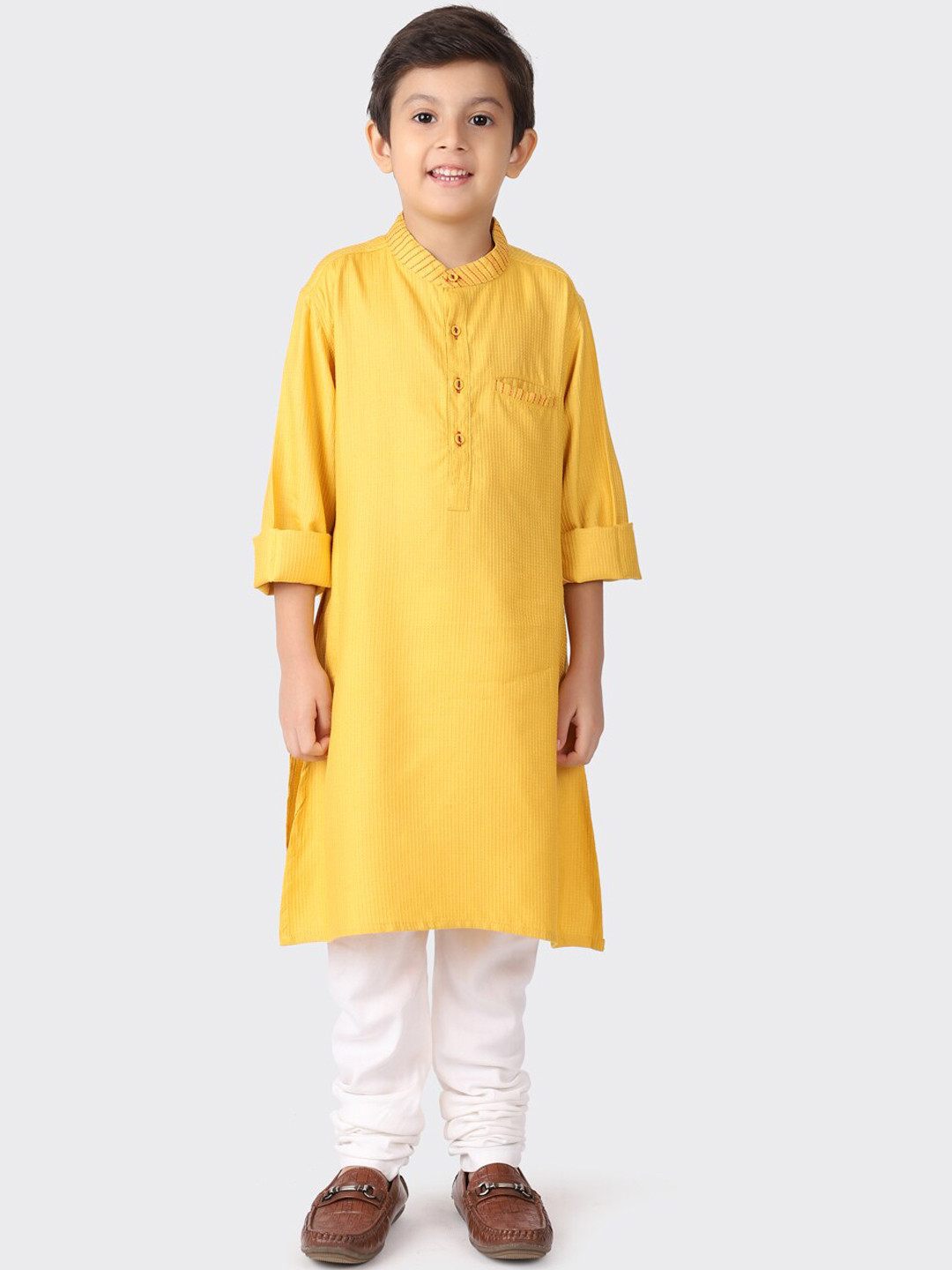 

Fabindia Boys Yellow Kurta