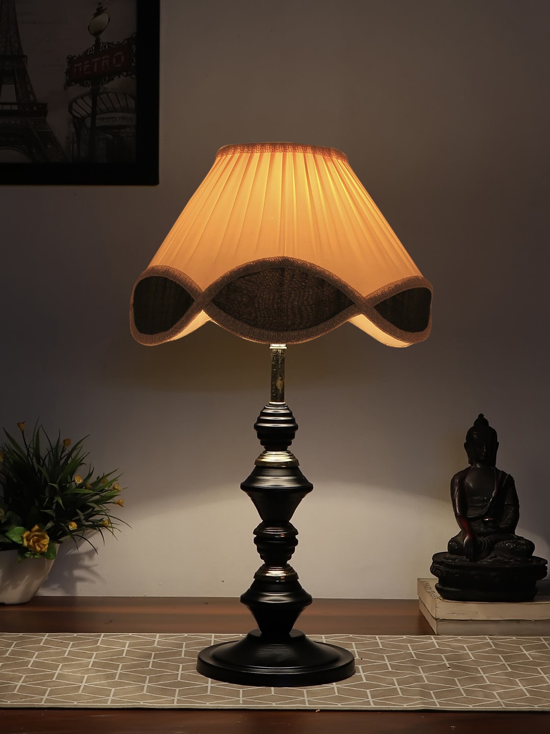 

Devansh White & Black Embellished Table Lamp