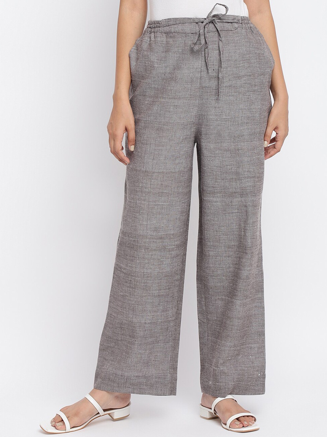 

Fabindia Women Grey Easy Wash Trousers