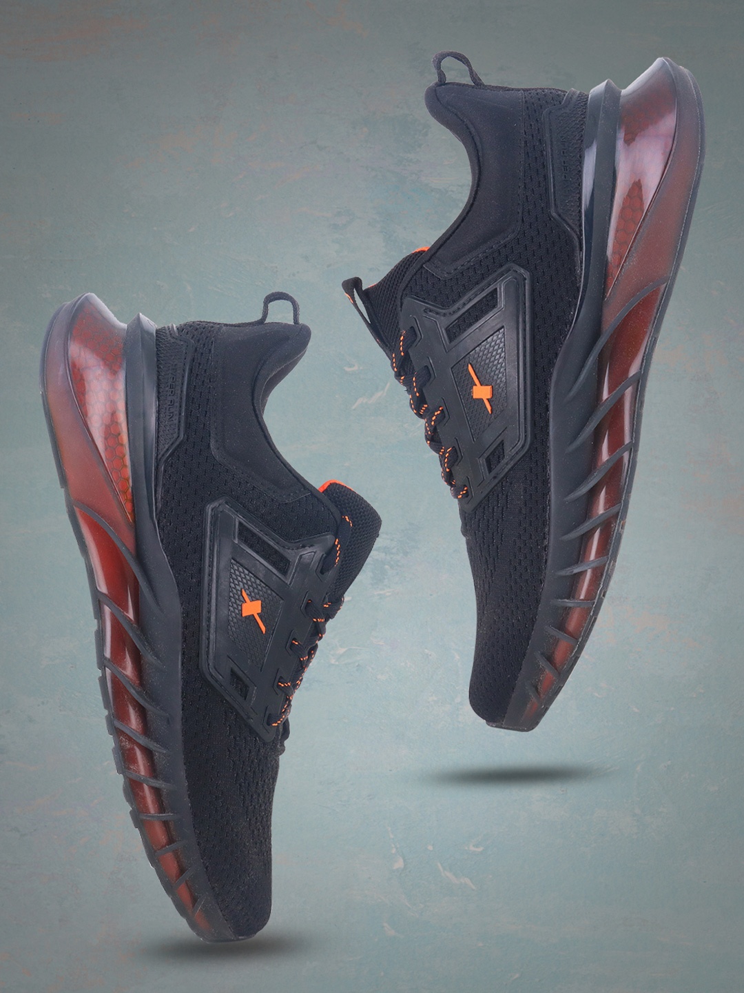 

Sparx Men Black Textile Running Non-Marking Sports Shoes