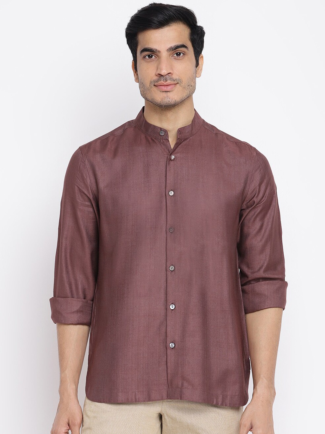 

Fabindia Men Brown Slim Fit Casual Shirt