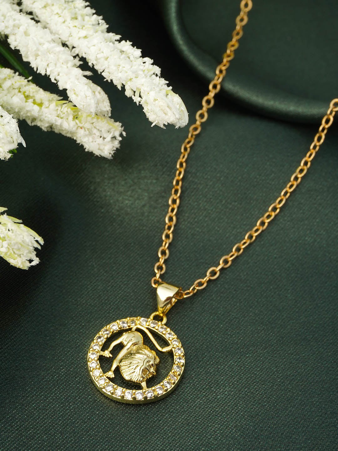 

Ferosh Gold-Plated Leo Horoscope Zodiac Sign Pendant with Chain