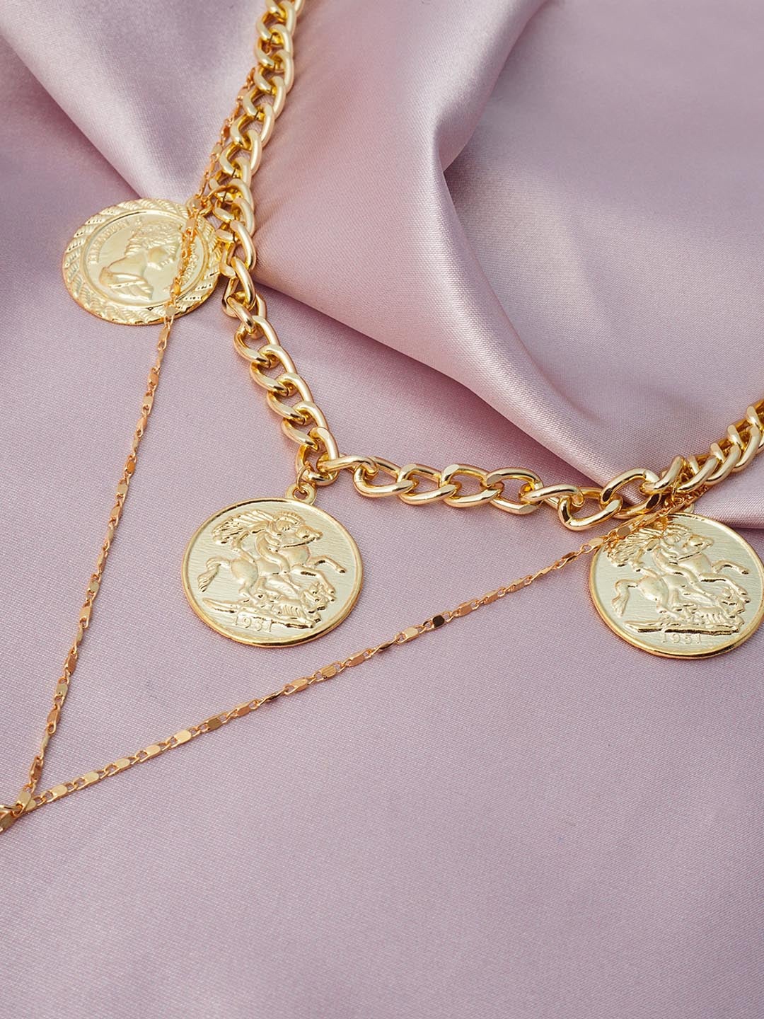

Ferosh Gold-Toned Coin Layered Necklace