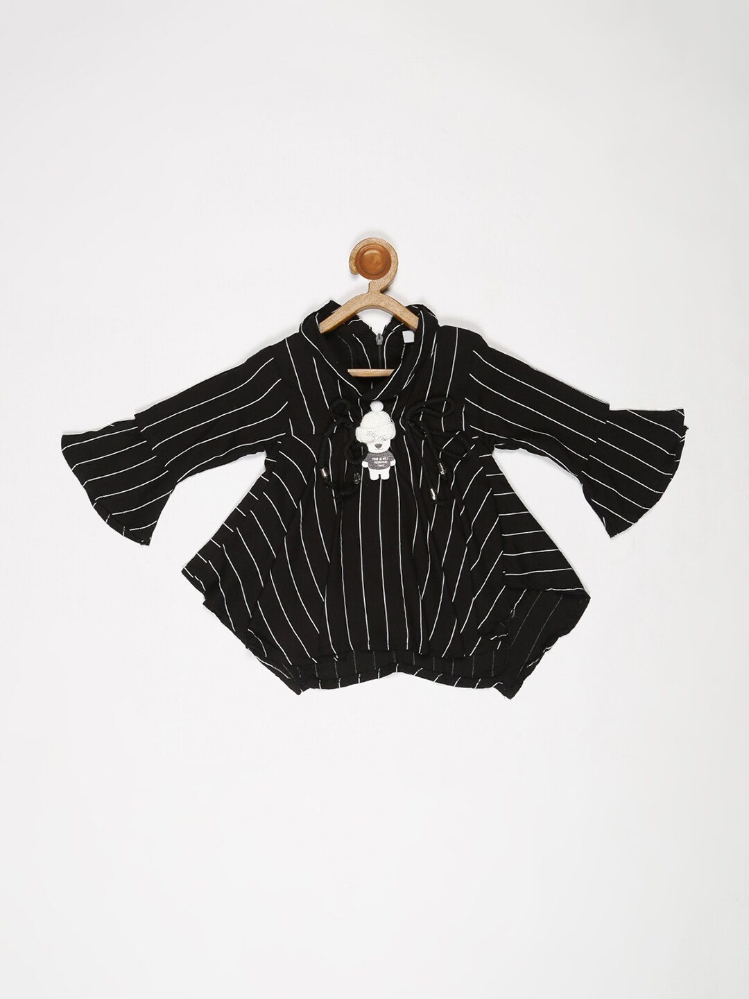 

V2 Value & Variety Girls Black Striped Top
